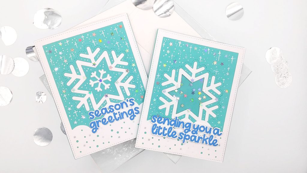 Snowflakes Christmas Cards with Mama Elephant "Everything Nice" Release