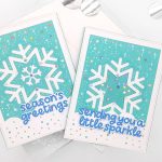 Snowflakes Christmas Cards with Mama Elephant "Everything Nice" Release