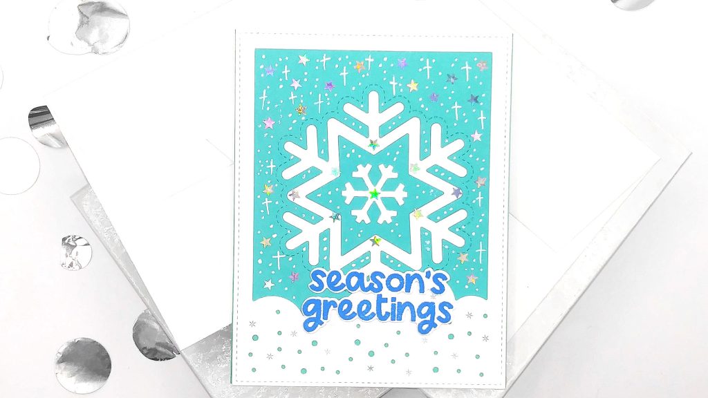 Snowflakes Christmas Cards with Mama Elephant "Everything Nice" Release