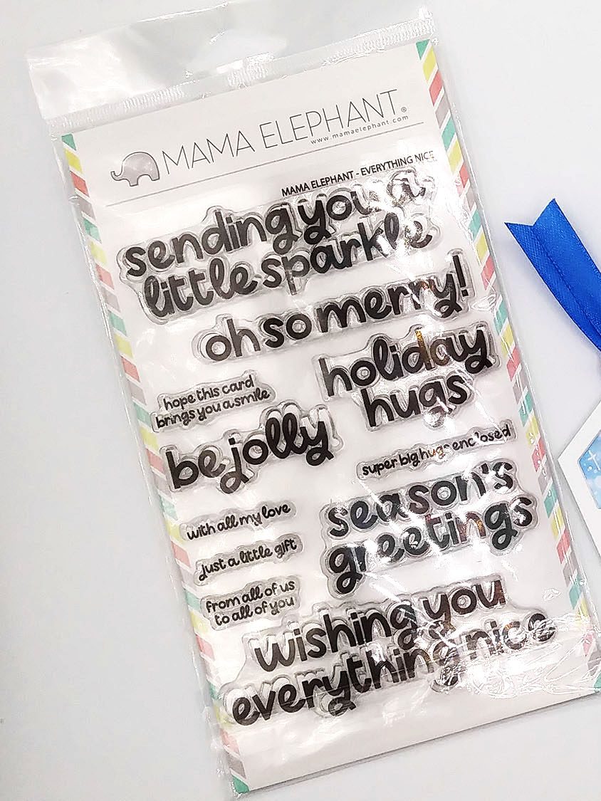 Snowflakes Christmas Cards with Mama Elephant "Everything Nice" Release