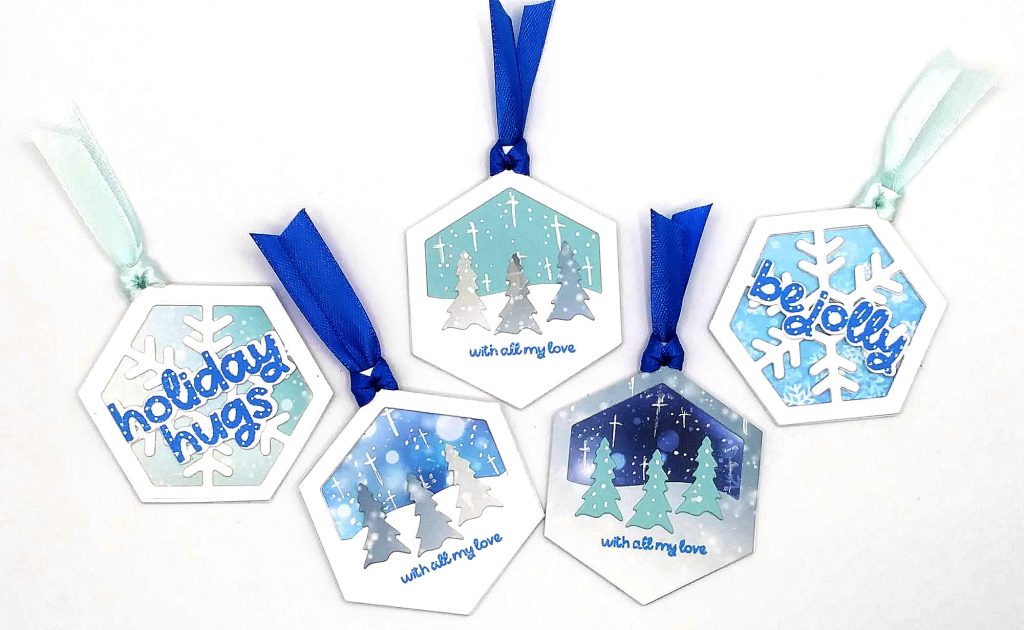Christmas Gift Tags with Mama Elephant's "Everything Nice" Hexatags