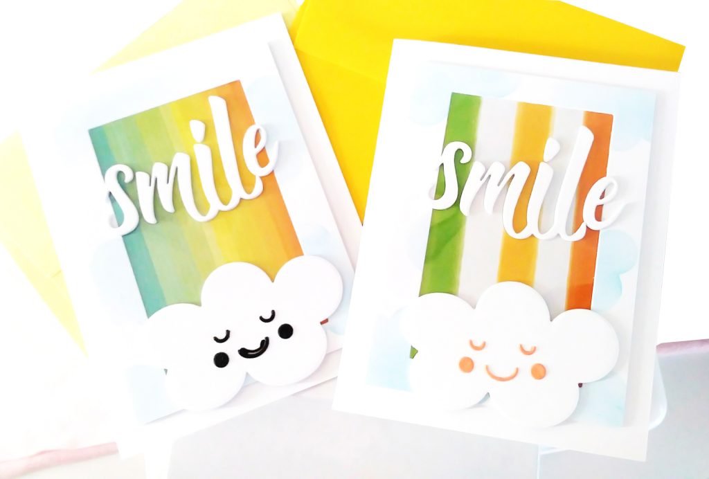 Smile Cards using My Favorite Things "Straight Up" Die Set