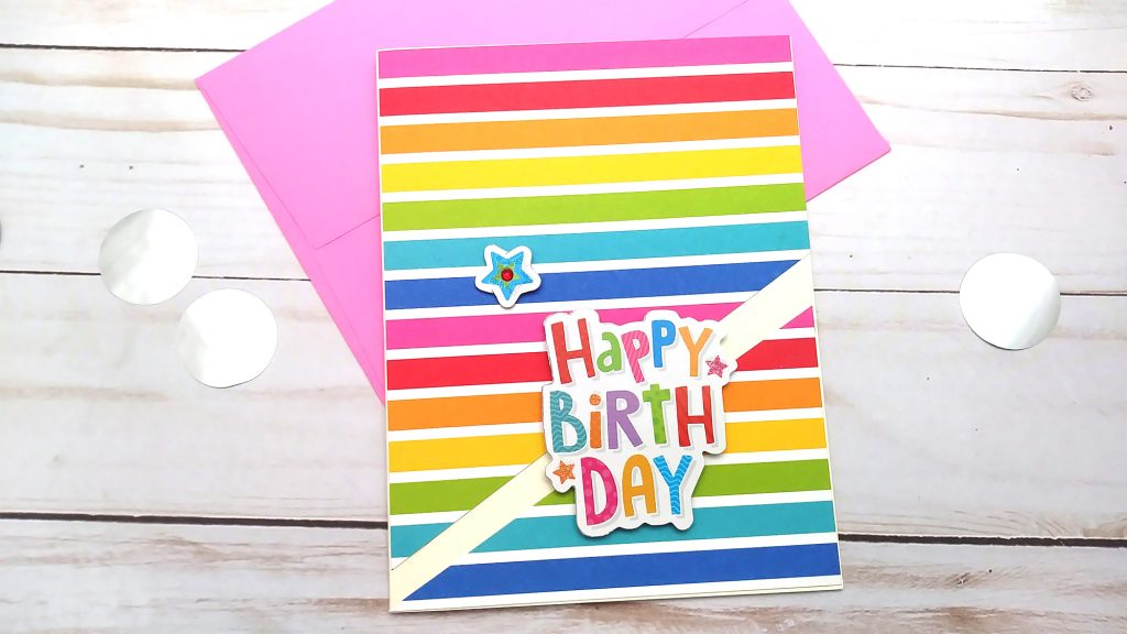 Birthday Cards with Pattern Paper & $1 Store Stickers