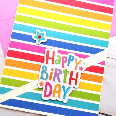 Birthday Cards with Pattern Paper & $1 Store Stickers