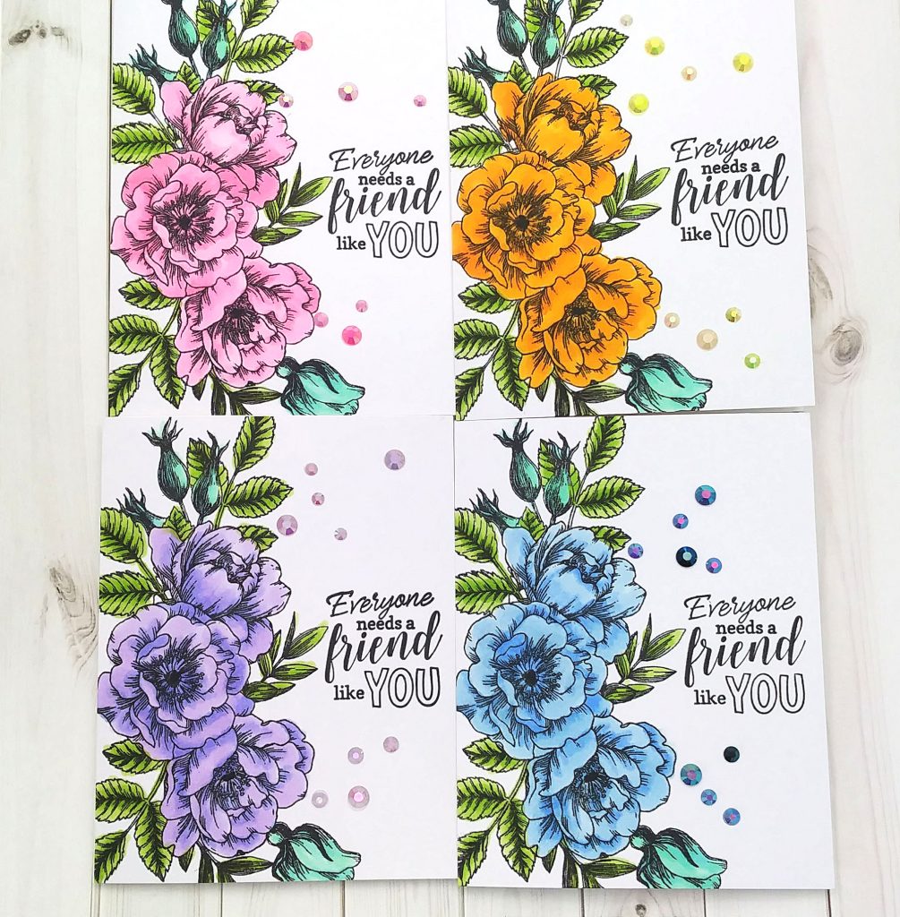 KHC Lookbook: More Copic Coloring with SSS Beautiful Flowers