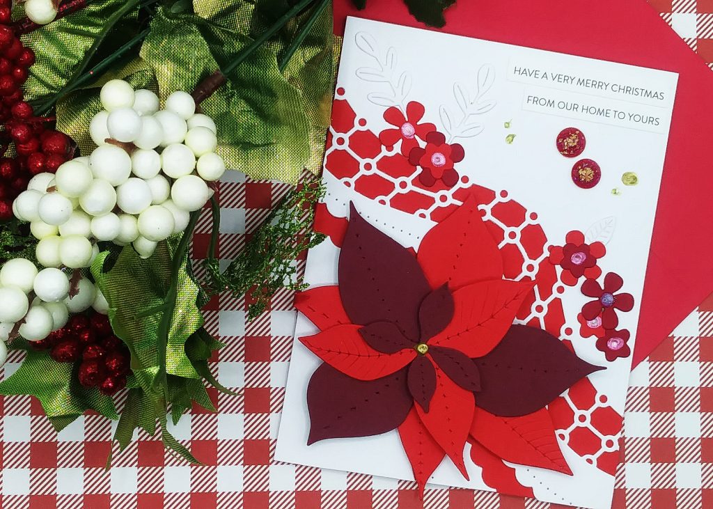 3D Poinsettia Flowers Saved my Christmas Cards 