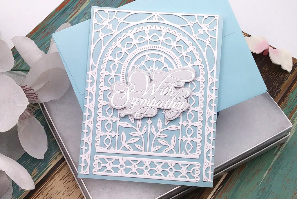 Sympathy Cards using Spellbinders May 2021 SDOM Arch Dies