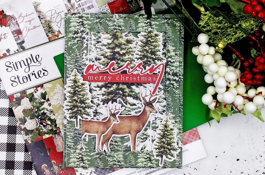 Vintage Rustic Christmas Cards with Simple Stories Papers Collection