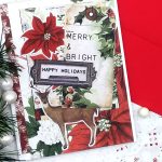 Happy Holidays Card with Simple Stories Vintage Rustic Paper Collection
