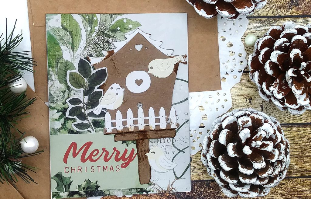 Christmas Cards with Spellbinders Birdhouses through the Seasons by Vicky Papaioannou