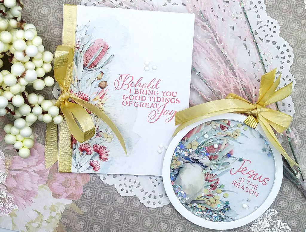 A Christmas Card with a Matching Shaker Ornament