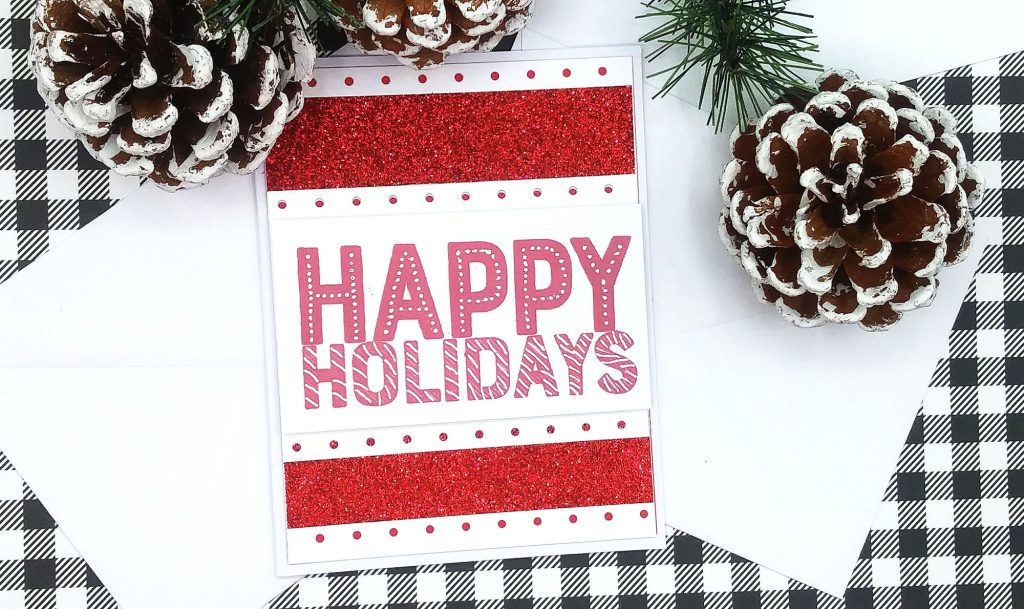 Red Glittery, Glamourous Christmas Cards