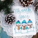 Copic Coloring Challenge with Suzy's Winter Thanks Watercolor Cards