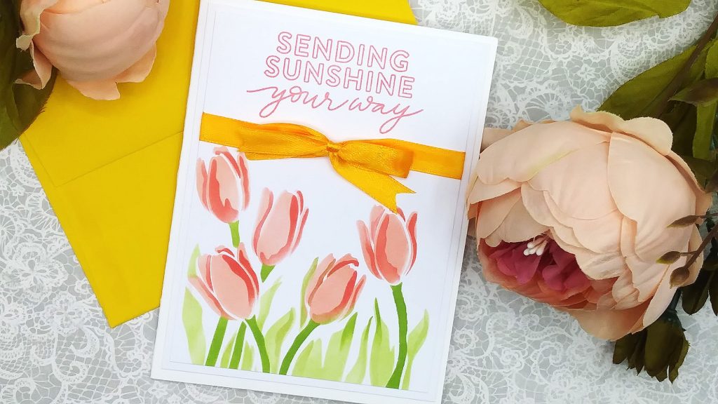 Layer Stenciling with Simon Says Stamp Tulips Stencil Set