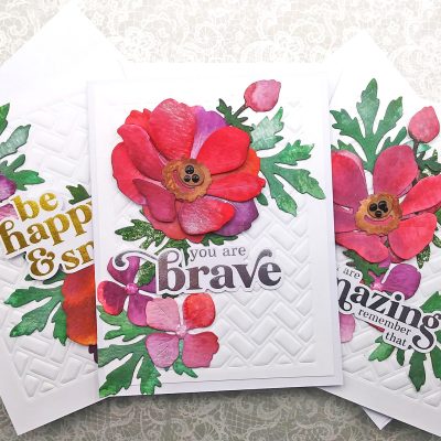 Coloring Die Cuts with Distress Inking & Water