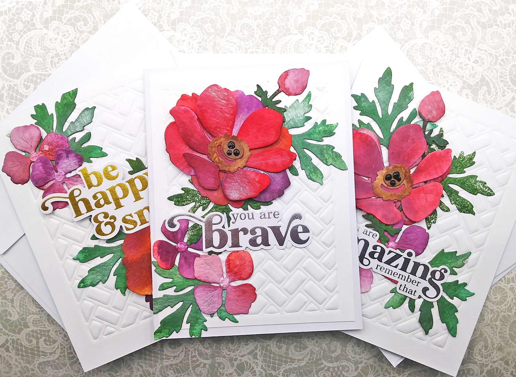 Coloring Die Cuts with Distress Inking & Water