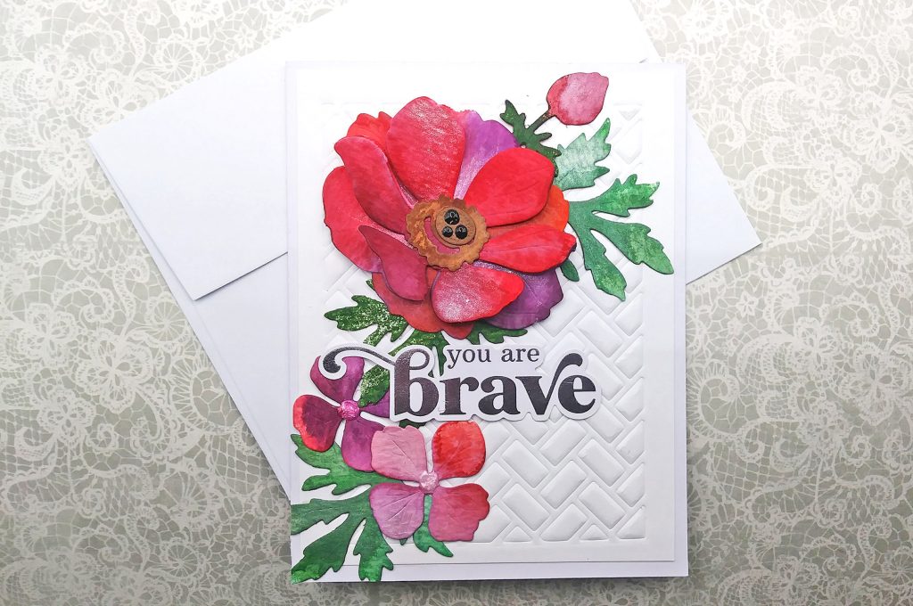 Coloring Die Cuts with Distress Inking & Water