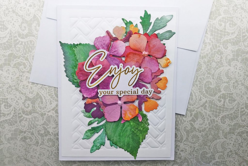 Coloring Die Cuts with Distress Inking & Water