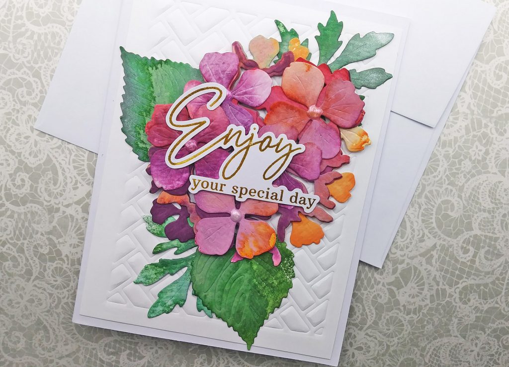 Coloring Die Cuts with Distress Inking & Water