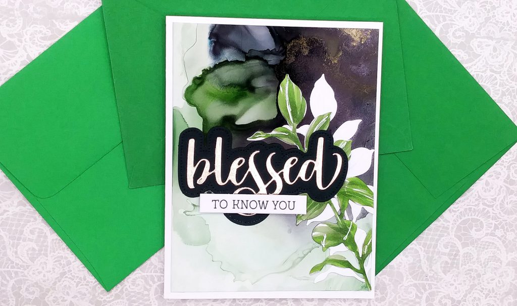 Going Green with Alcohol Inks and Honey Bee Stamps Dies/Stamps