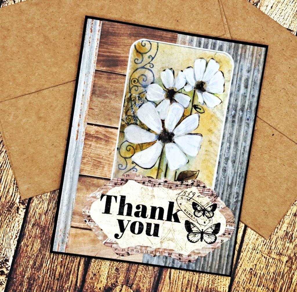 Dollar Tree 3D Stickers for some Farmhouse Style Cards