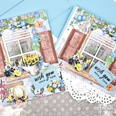 Cards with Dollar Tree 3D Window Floral Stickers