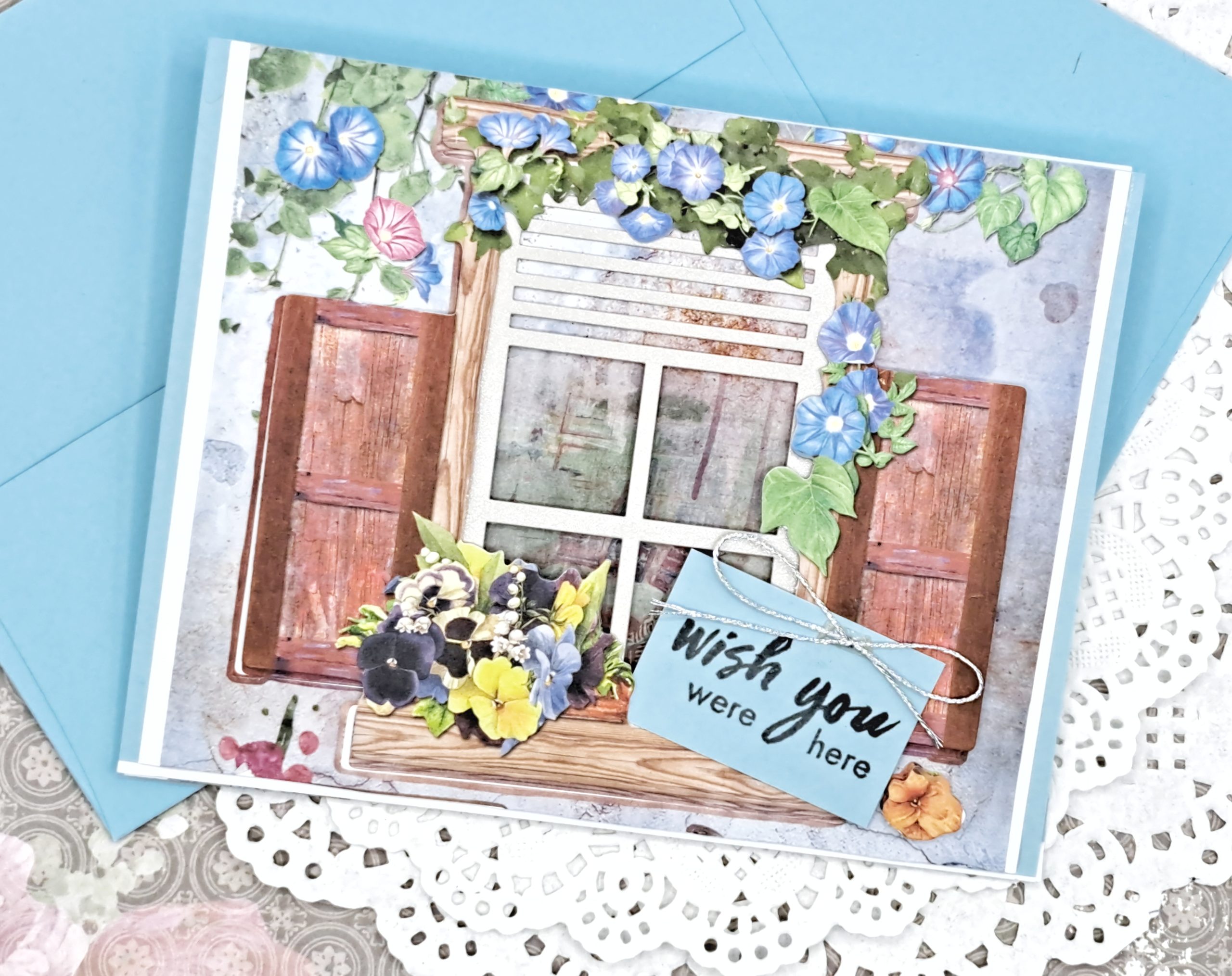 Cards with Dollar Tree 3D Window Floral Stickers