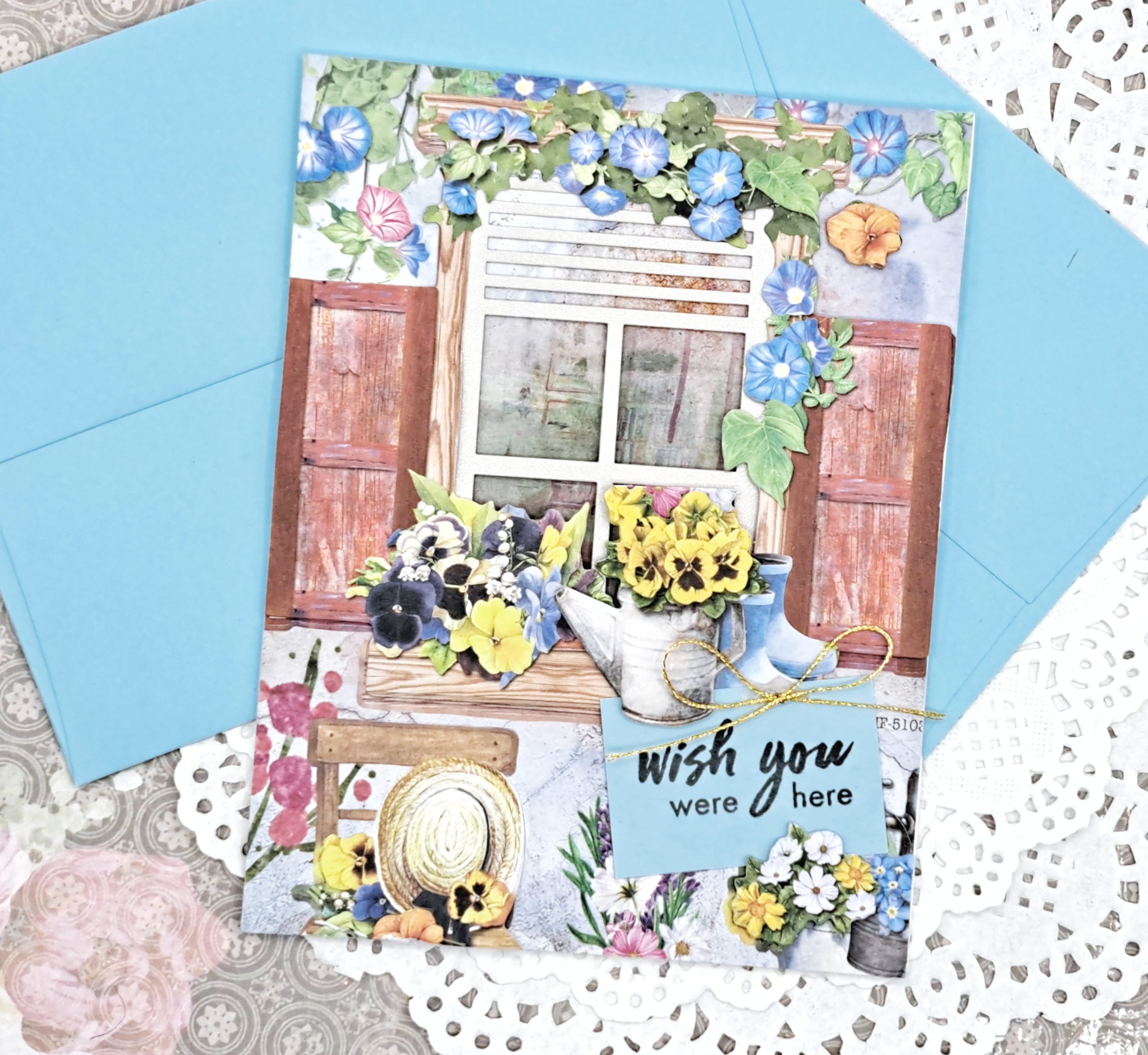 Cards with Dollar Tree 3D Window Floral Stickers