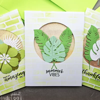 Cards with Much Green and Sheen