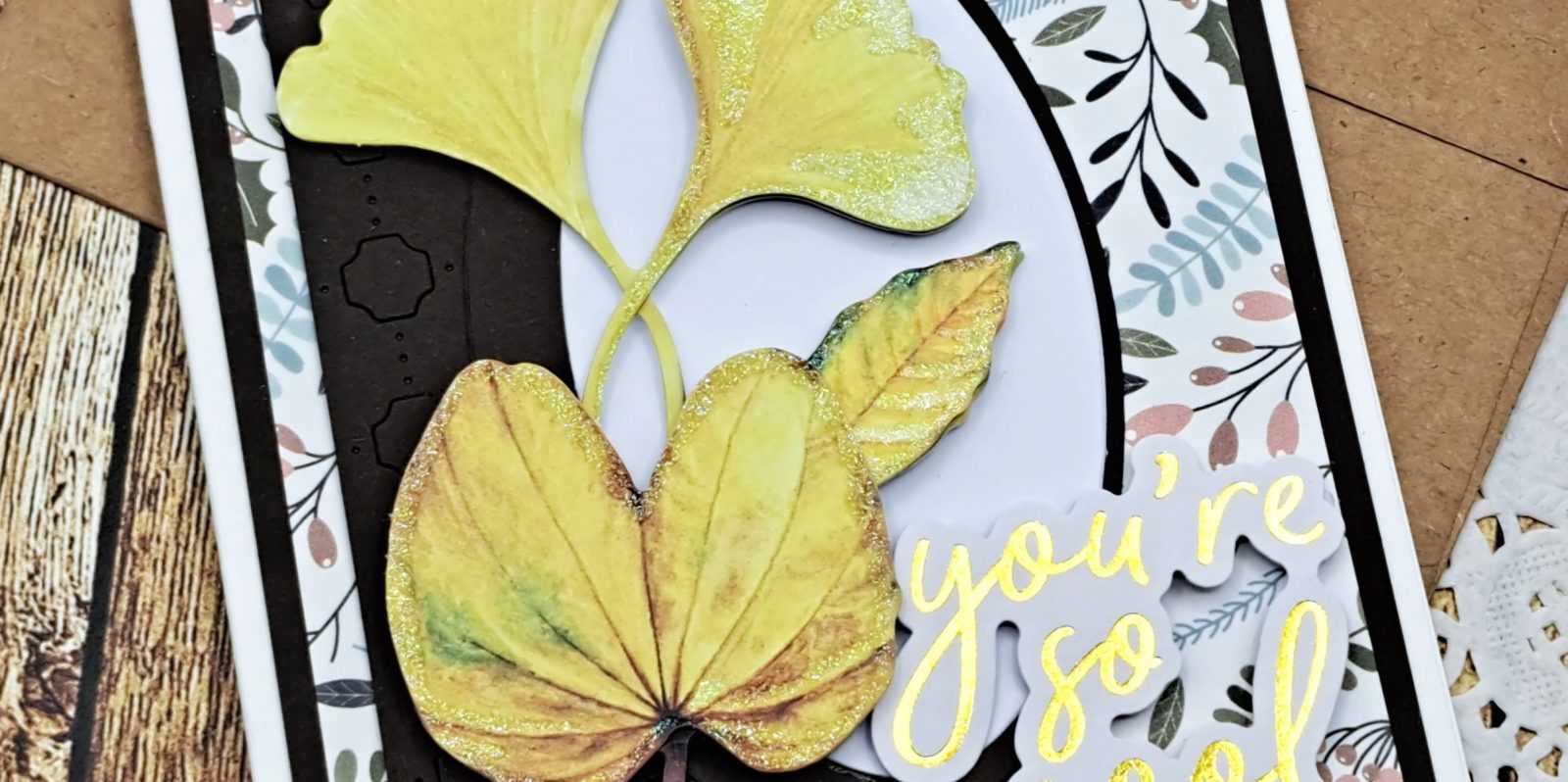Fall Card with 3D Sticker from Dollar Tree