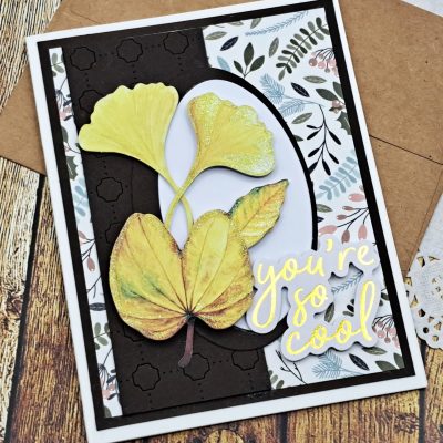 Fall Card with 3D Sticker from Dollar Tree