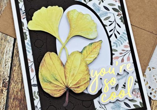Fall Card with 3D Sticker from Dollar Tree