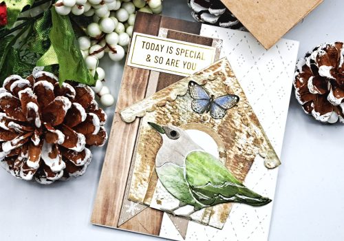 Easy Watercolor Birdhouse Friendship Card