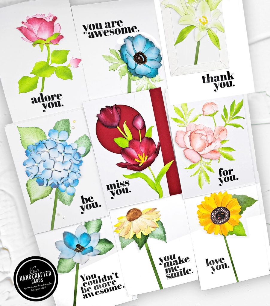 Floral Cards with Honey Bee Stamps Lovely Layers Collection