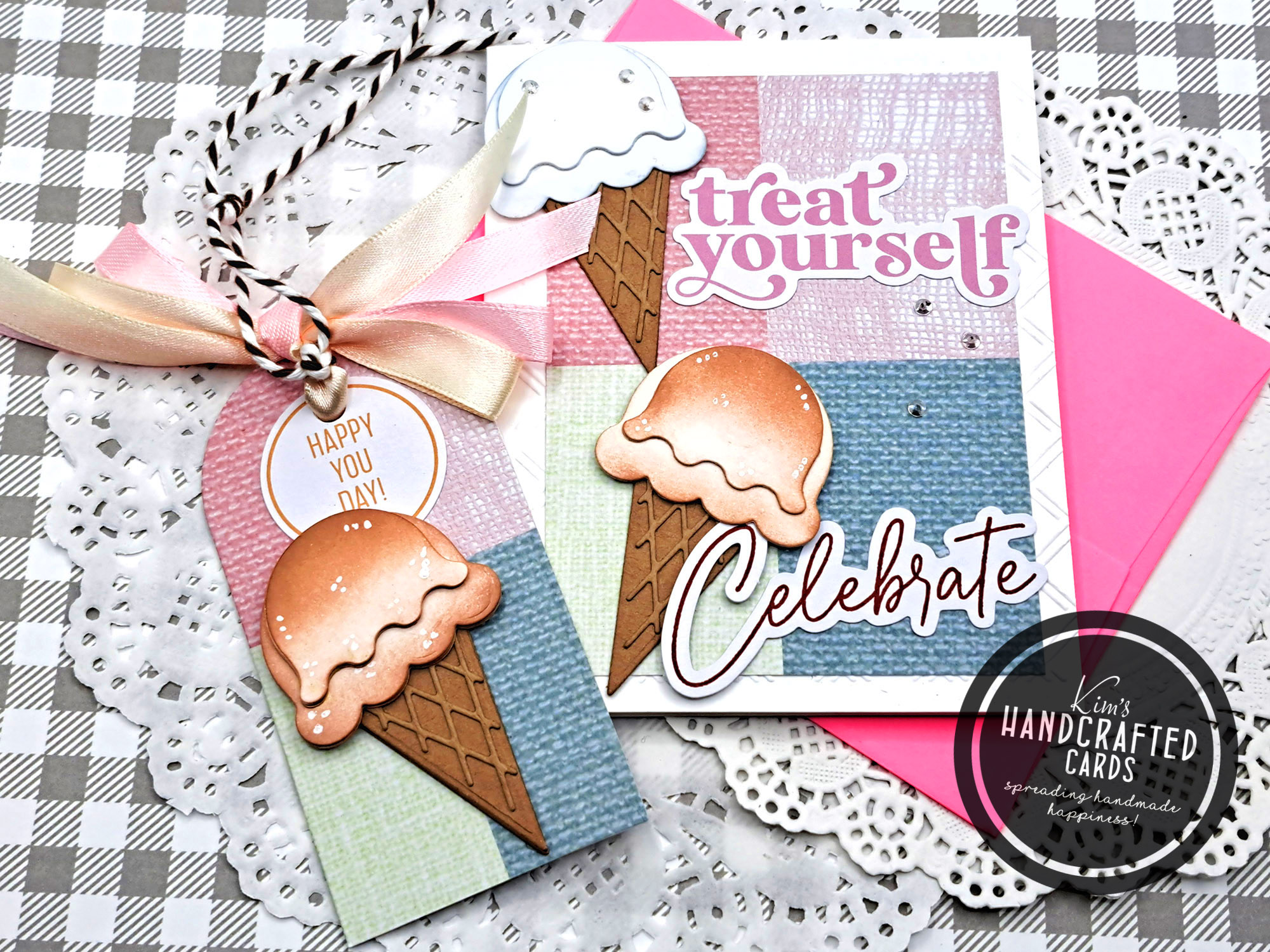 Scrapbook.com "Sweet Scoops" Card & Matching Gift Tag