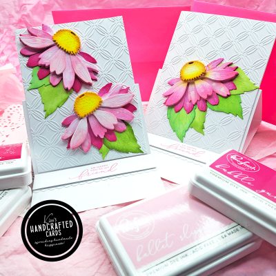 Pretty in Pink: Honey Bee Stamps Lovely Layers “Coneflower” Easel Cards