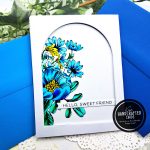 Watercolor Blue Bouquet with Spellbinders Betterpress System
