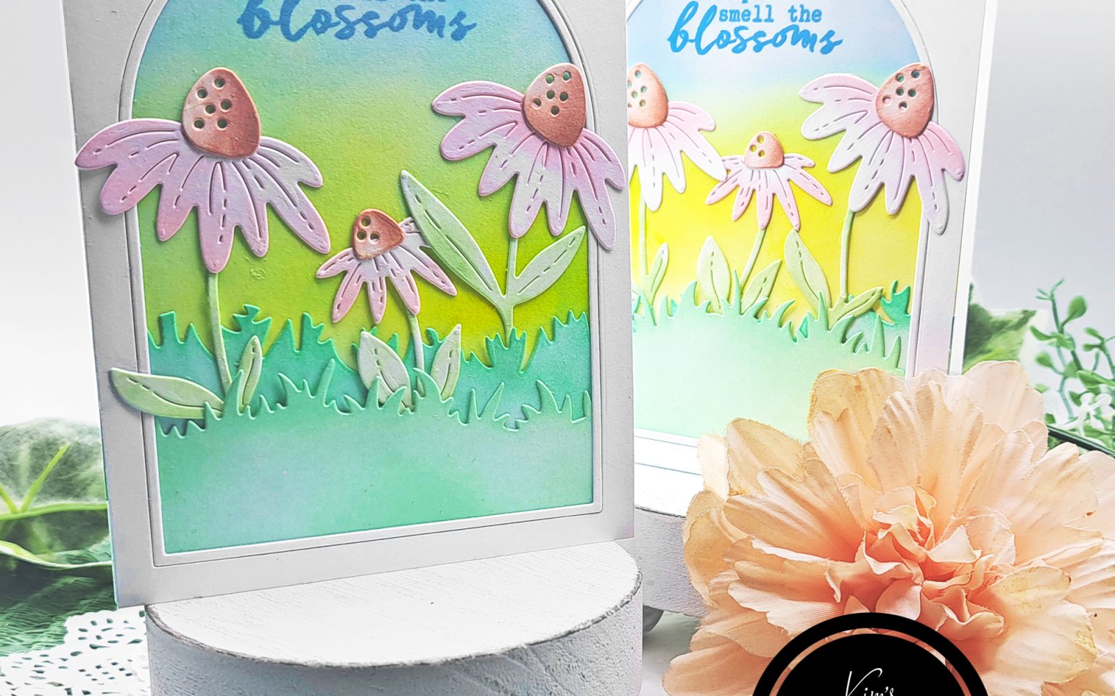 Window Scene Cards with Taylored Expressions Coneflower Die Set