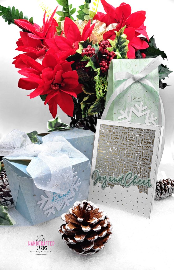 Winter Holiday Gift Bags, Boxes + Matching Card