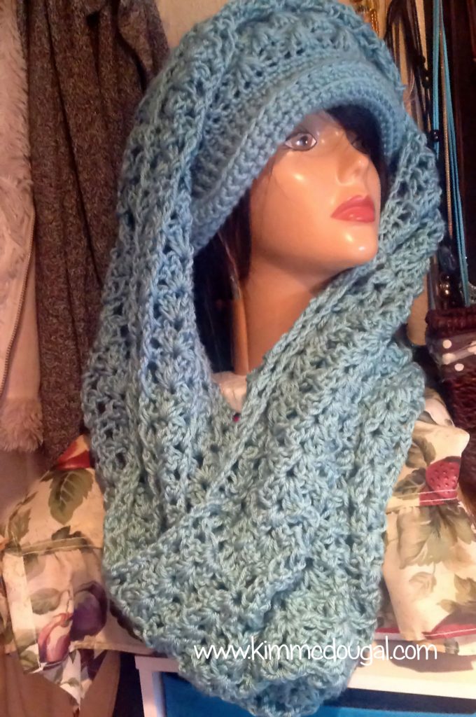 Crochet Hat/Scarf in One ~ Kim McDougal, Handmade Crafter