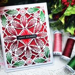 Stitched Petal Frame Christmas Card