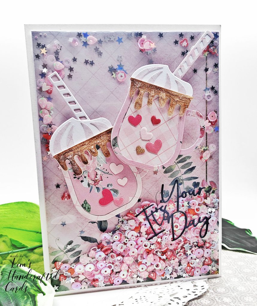 Borderless Shaker Card with KSCraft Mug Die Set & Sequins Mix