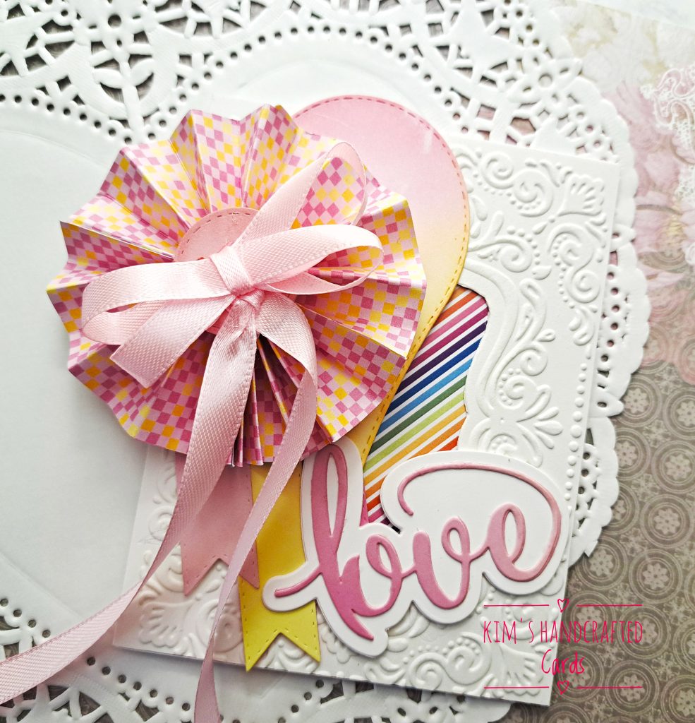 Paper Rosette and a Lot of Dimension for a Card