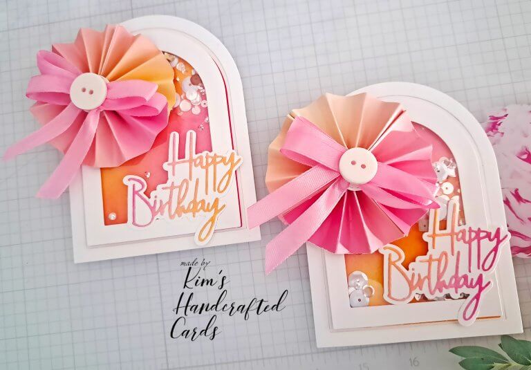 Promoting NEW Products to Make Two Beautiful Double Arch-Shaped Shaker Cards ~ Kim's Handcrafted Cards