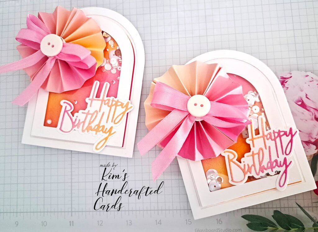 Promoting NEW Products to Make Two Beautiful Double Arch-Shaped Shaker Cards ~ Kim's Handcrafted Cards